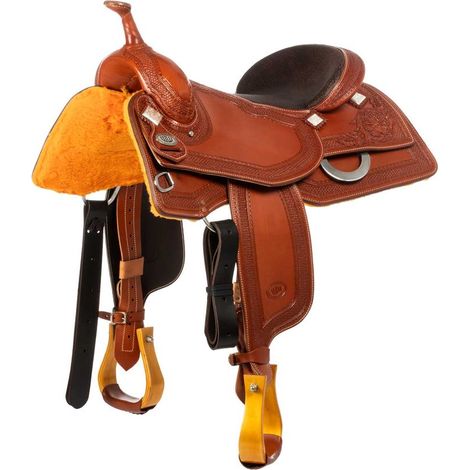 17", Cognac/Para: Sella westwood classic cutting/team penning quilted seat border 6