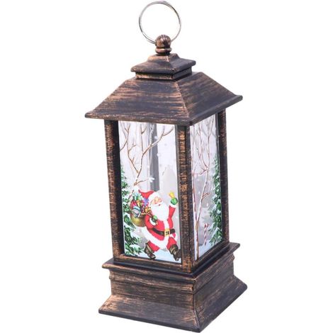 1 lanterne de table de Noël, lanterne lumineuse de jardin, lanterne de ferme, lanterne bonhomme de neige lumineuse, lanterne suspendue, décoration intérieure, lampe LED de Noël, articles décoratifs po (1/5)
