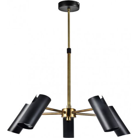 FAB 154255009 Marrakesch Lampe 5xgu10 Schwarz / Leder Regx58x58 Cm Einstellbar
