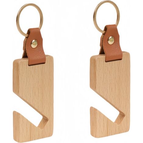 pièces Support de téléphone emplacement unique Bois de hêtre Support de téléphone portable Couleur bois naturel (1/5)