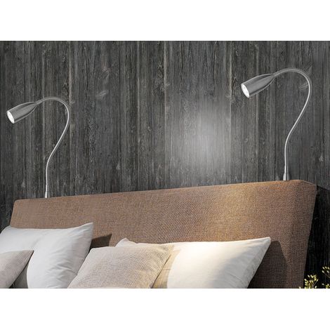 2er SET LED Leselampen dimmbar, Bettlampen zum Anschrauben, Breite 4cm (1/5)
