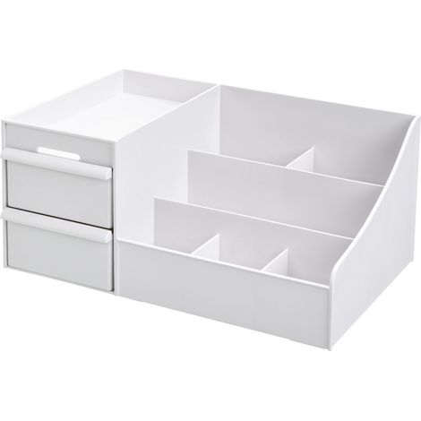 Rangement Maquillage et 2 Tiroirs, Grande Capacité Organisateur Maquillage Pour Dresser, Salle de Bain, Boite a Maquillage, Rangement Salle de Bain (1/5)