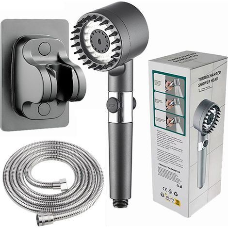 Pommeau de douche haute pression économisez l'eau avec une pomme de douche anti calcaire Purilia, filtre puissant, accessoire élégant pour douchette sans calcaire, idéale pour sublimer salle de bain (1/5)