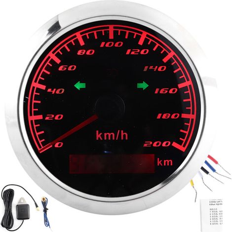 GPS Speedometer 200 KM/H LCD Odometer Anti-fog Multifunction Meter Car Motorcycles Ships. (1/5)