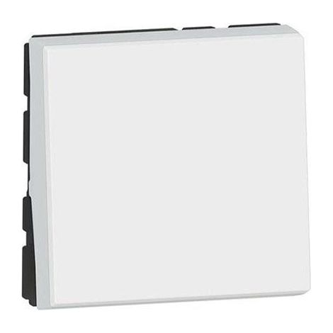 Conmutador Mosaic EasyLed 2 módulos 10AX, blanco (1/2)