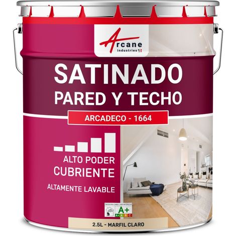 Pintura mural satinada profesional – ARCADECO - 1664 – Acabado luminoso, ultra cubriente y lavable