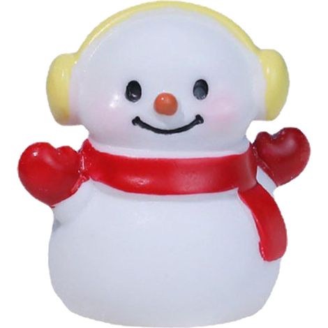 Statue De Bonhomme De Neige - Résine - Décoration De Table De Noël - Figurine Miniature - 1 Pièce (1/5)