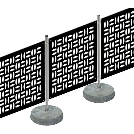 CHIPS - Panneau ajouré en PVC - Brise-soleil - Dimension : 48x48 cm - Couleur : noir