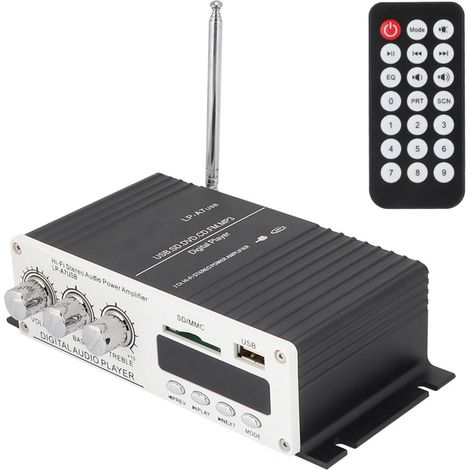 A7 Bluetooth-Digital-Audioverstärker mit FM-Radio, Fernbedienung, USB-Anschluss und MP3-Player (1/5)