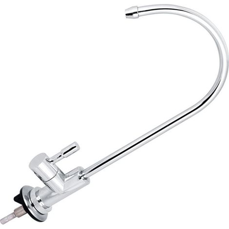 GARRYFIZH Robinet de cuisine à col de cygne, robuste et durable, au design élégant, compatible avec tous les systèmes de filtration d'eau sous évier et différents types de filtres à eau pure. (1/4)