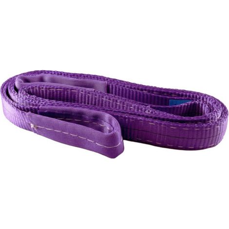 Sangle élingue plate double de levage avec boucles - 1T - Longueur 4m (1/3)