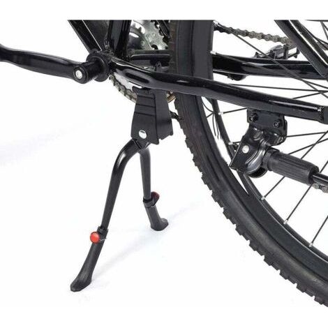 Béquille de vélo, béquille latérale de vélo béquille arrière béquille de vélo réglable en hauteur à double jambe pour vélos de 24 à 28 pouces-Fei Yu
