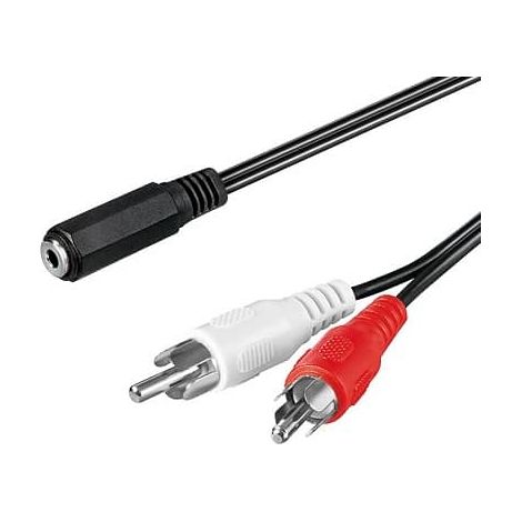 Goobay 50442 cable de audio 1,4 m 3,5mm 2 x RCA Negro, Rojo, Blanco (1/3)