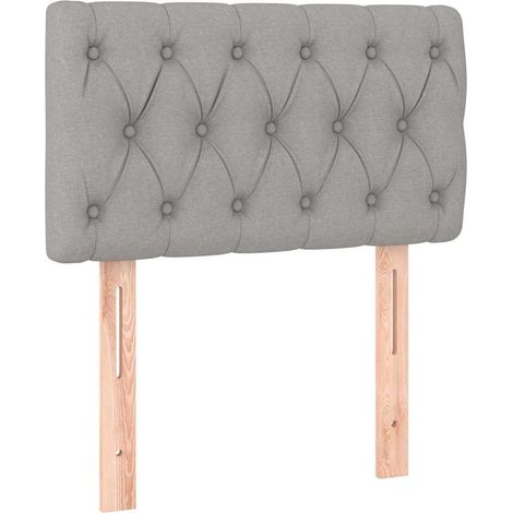 Maison Exclusive - Cabecero de tela gris claro 80x7x78/88 cm (1/5)