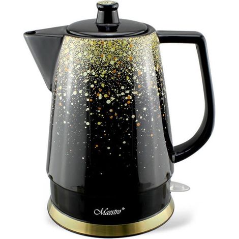 Maestro MR-074-GOLD Wasserkocher schwarz gold 1,5L (1/2)