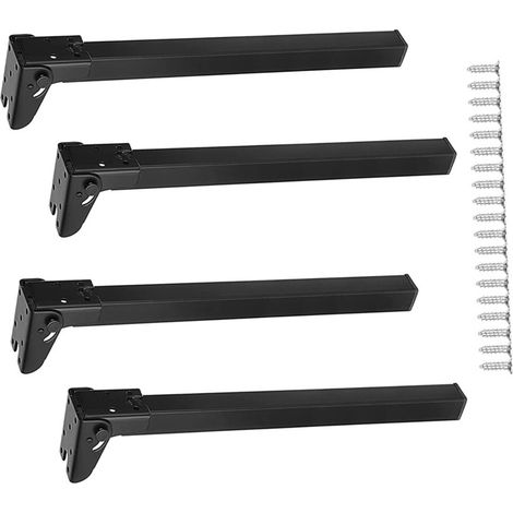 Pieds métalliques pliables 20cm/25cm/30cm/35cm, pour-250mm (1/5)