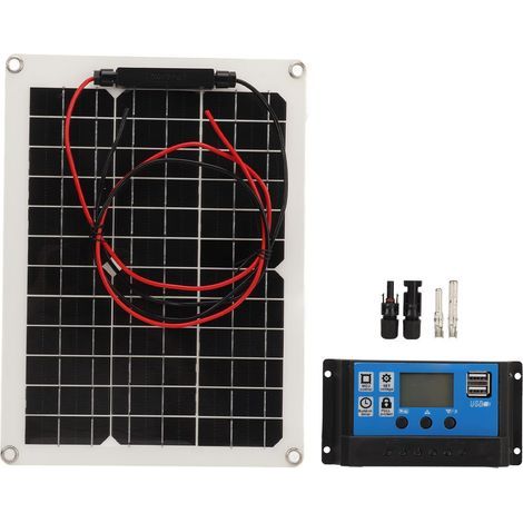 Kit panneau solaire 300 W CC 12 V/24 V 50 A IP67 étanche haute efficacité avec contrôleur de charge solaire pour camping-car (1/5)