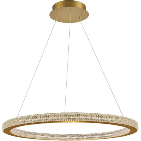 [NEUWERTIG] B-Ware Nova Luce Pendelleuchte Hängeleuchte Led Fiore Gold Warmweiß Dimmbar 80 Cm 80 W