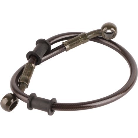 Universeller, flexibler Stahlflexschlauch für Motorradbremse und -kupplung, 50 cm, schwarz (1/5)