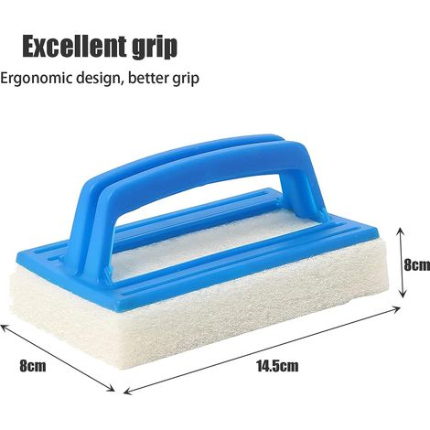 2 Pièces Nettoyant Ligne d'eau Piscine Brosse Balai Eponge Piscine Ligne deau Multifonctionnelle Nettoyant Liner Piscines pour Nettoyer Piscines Spa Baignoires Murs (14.5  8.5cm) (1/4)