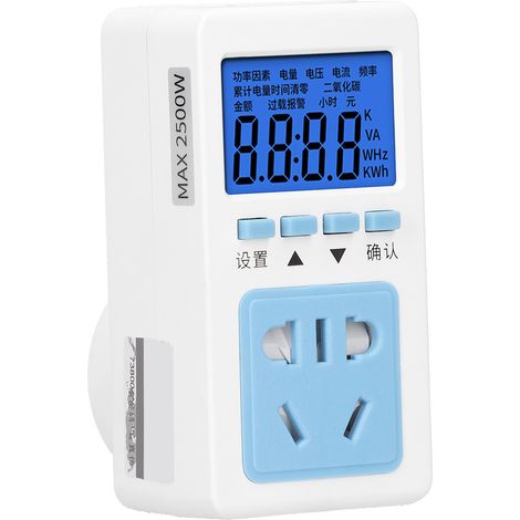 Compteur Énergie Électrique P06S-10 Prise Mesure Consommation Affichage Numérique Testeur Puissance Détecteur Standard Australien 250V Maison (1/5)