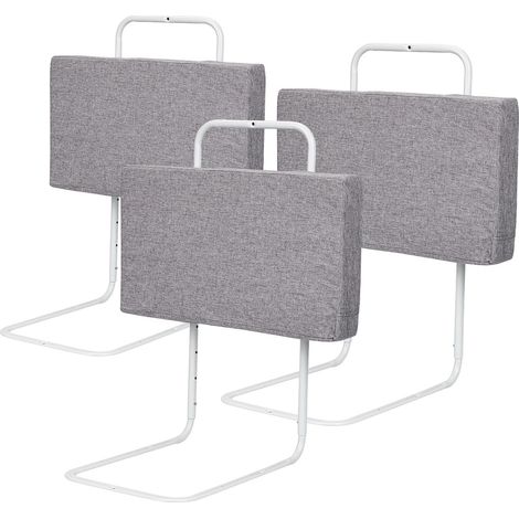 Randaco Rausfallschutz 3x Bett Kinder Baby Bettgitter mit 5-Loch Verstellbare Höhenverstellbar Kinderbettgitter Kinderbetten Elternbetten Matratzen Massivholzbetten Lang:60cm Höhe：28cm Grau