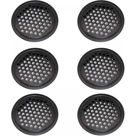 Grilles d'aération en acier inoxydable, grilles d'aération pour armoires - Grilles d'aération rondes de 42 mm. (1/4)