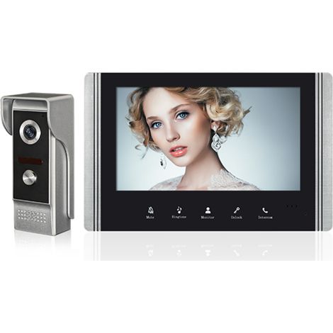 Tuya V7022B-WIFI-M4 Campanello intelligente Wi-Fi da 7 pollici, sblocco video remoto tramite cellulare