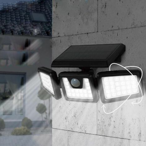 Solar-Außenlampe mit Bewegungsmelder, 70 kaltweiße LED-Außenleuchten 650 lm, 2200 mAh Solar-Außenlampe, IP65 wasserdichtes Solar-LED-Außenlicht (1/5)