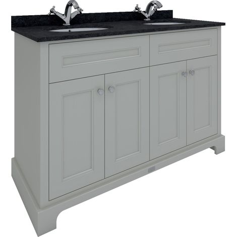RAK Washington Greige 1200mm 4 Door Double Basin Unit - RAKWBU120505 (1/3)