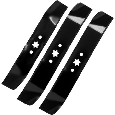 Lot de 2 lames de tondeuse à gazon 942-04125 et (1 pièce) 942-04124 - Remplace OEM 742-04125 742-04124 742-0611 742-0611A 742-0644 - Compatible avec MTD, Toro, Troy Bilt, Cub Cadet LT. 1045