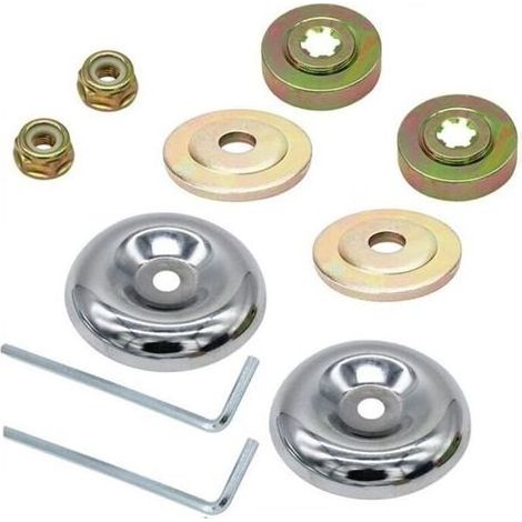 8 Pièces Detachees Debroussailleuse, Kit Ecrou Tete Debroussailleuse Universelle, Kit Fixation Ecrou Lame Boîte, pour Pieces Detachees pour Debroussailleuse et Tondeuses à Gazon (1/4)