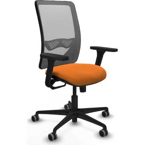 Chaise piqueras y crespo Zulema noir accoudoirs ajustables soutien lombaire (1/2)