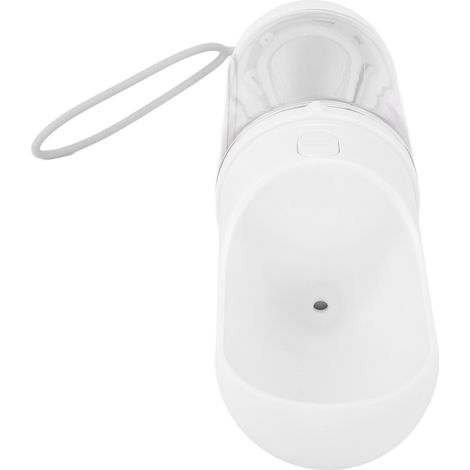 Stilvolle, leichte, auslaufsichere, einteilige Hunde-Wasserflasche – tragbarer Wasserspender für Haustiere, 330 ml, weiß. (1/5)