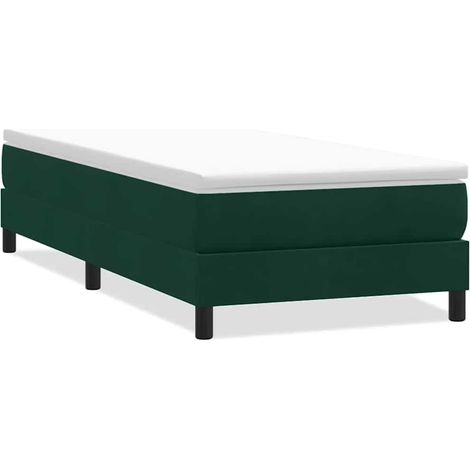 Maison Exclusive - Boxspringbett ohne Matratze Dunkelgrün 80x210 (1/5)