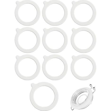 10 Pièces Rondelles, Joints de Bocal en Silicone Universelles Convient aux Bocaux en Verre, Bocaux Scellés Faits Maison, etc.(Diamètre Intérieur 7cm) (1/4)