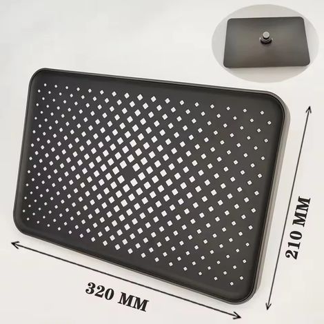 (Plafond gris B) Nouveau pommeau de douche de tête haute pression de 30 cm de diamètre, à effet pluie, avec amplificateur de débit et rotation à 360° pour une économie d'eau optimale. (1/5)