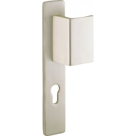 Thirard – Poignée de porte d'entrée palière à cylindre – Aluminium embouti – Entr'axes 195mm – Carré 7mm – Finition anodisée F2