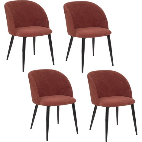Lot de 4 chaises en velours côtelé CELESTE (1/4)