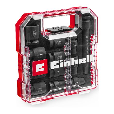 Einhell Set 12 Douilles à chocs (tailles 10-21 mm, rallonge 125 mm, compatible avec les clés 1/2") (1/5)