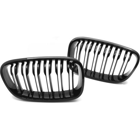 Grille calandre BMW serie 1 F20/F21 de 2011 a 2014 Noir brillant Double Barres-42561737 (1/4)