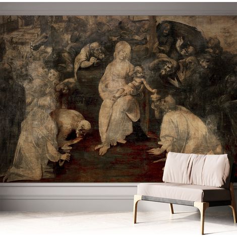 Papier peint autocollant avec imprimé pour cuisine facile à appliquer pour mur a motif Rencontre spirituelle 312x219 cm (1/5)