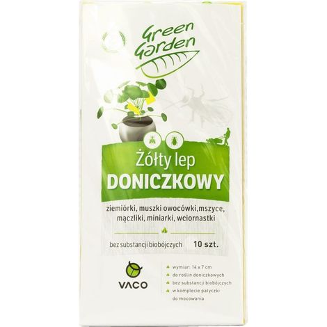 VACO Pot de fleurs jaune vert collant, paquet de 10 pièces