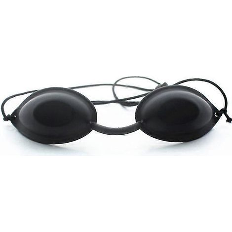Niuniu Schutzbrille mit Tragetasche, IPL-Schutzbrille, Bräunungsschutzbrille für IPL-UV-Infrarottherapie, Solarium (schwarz), 2 Stück