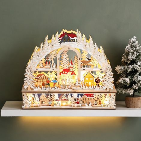 Décoration de Noël en panneau multicouche 45 x 10 x 35 cm (1/5)