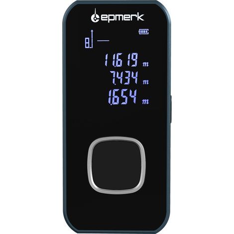 Telemetro laser Lepmerk, misuratore laser digitale con retroilluminazione LCD, misura lunghezza/area/volume/teorema di Pitagora per cantieri edili/di ristrutturazione (1/4)