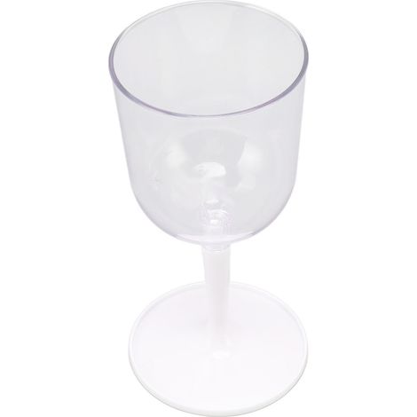 Verre à vin repliable transportable en plastique transparent incassable amovible pour plein air camping et voyage blanc (1/5)