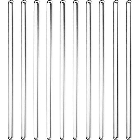 Lot de 10 tiges de verre mélangeur, 20 cm, réutilisables pour résine, cires, café, cocktails (1/5)
