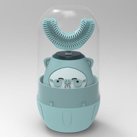 Elektrische Kinderzahnbürste in U-Form, 360°-Reinigung, 3 Modi, 2 blaue UV-LEDs (1/5)