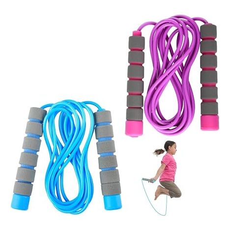 Skipping Rope, Adjustable Skipping Rope with Foam Handles Skipping Rope for Boys and Girls 3-12 Years Old Skipping Rope for Outdoor Burning Exercises Fitness (1/5)